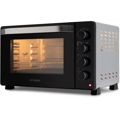 Мини-печь Hyundai MIO-HY081 38л. 2000Вт серебристый/черный - фото 3