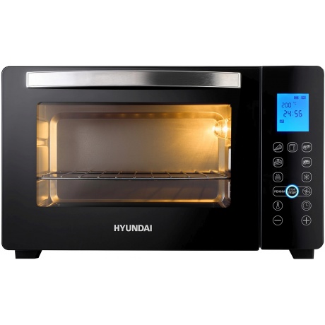 Мини-печь Hyundai MIO-HY096 28л. 1600Вт черный - фото 1