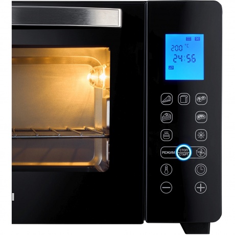 Мини-печь Hyundai MIO-HY096 28л. 1600Вт черный - фото 4