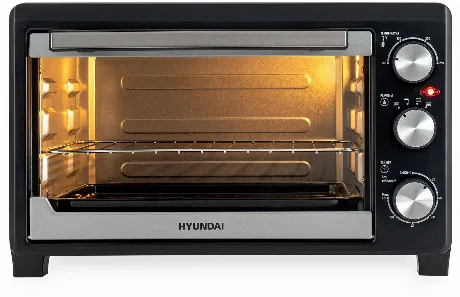 Мини-печь Hyundai MIO-HY072 23л. 1500Вт серебристый/черный