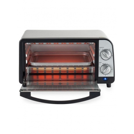 Мини-печь Hyundai MIO-HY071 9л. 800Вт серебристый/черный - фото 2