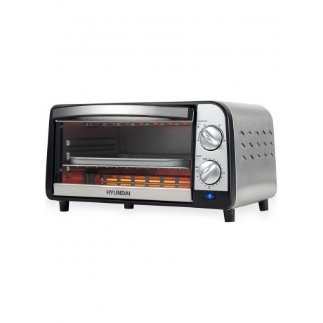 Мини-печь Hyundai MIO-HY071 9л. 800Вт серебристый/черный - фото 3