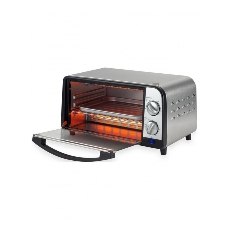 Мини-печь Hyundai MIO-HY071 9л. 800Вт серебристый/черный - фото 4