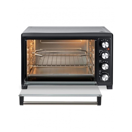 Мини-печь Hyundai MIO-HY076 45л. 2000Вт серебристый/черный - фото 7