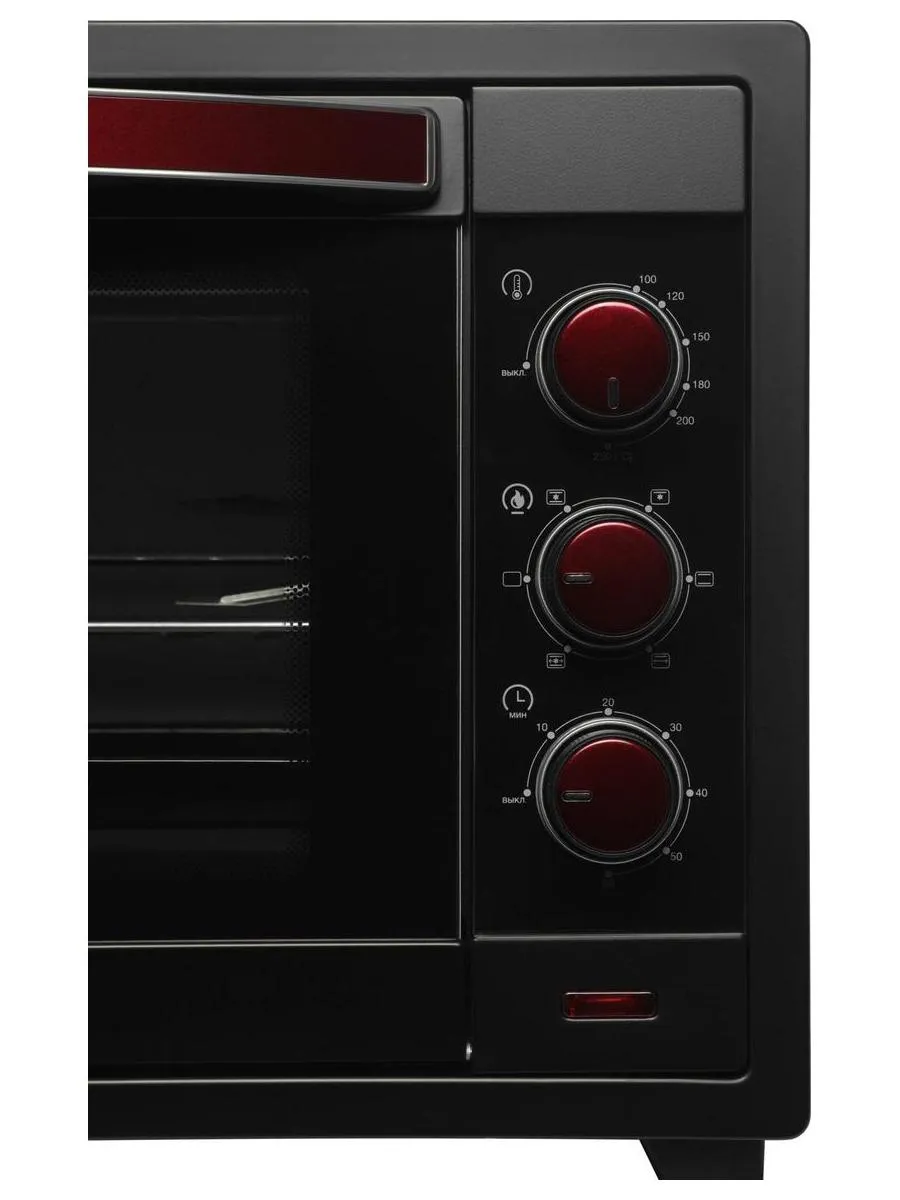 Мини-печь Hyundai MIO-HY102 50л. 2000Вт черный/красный - фото 11