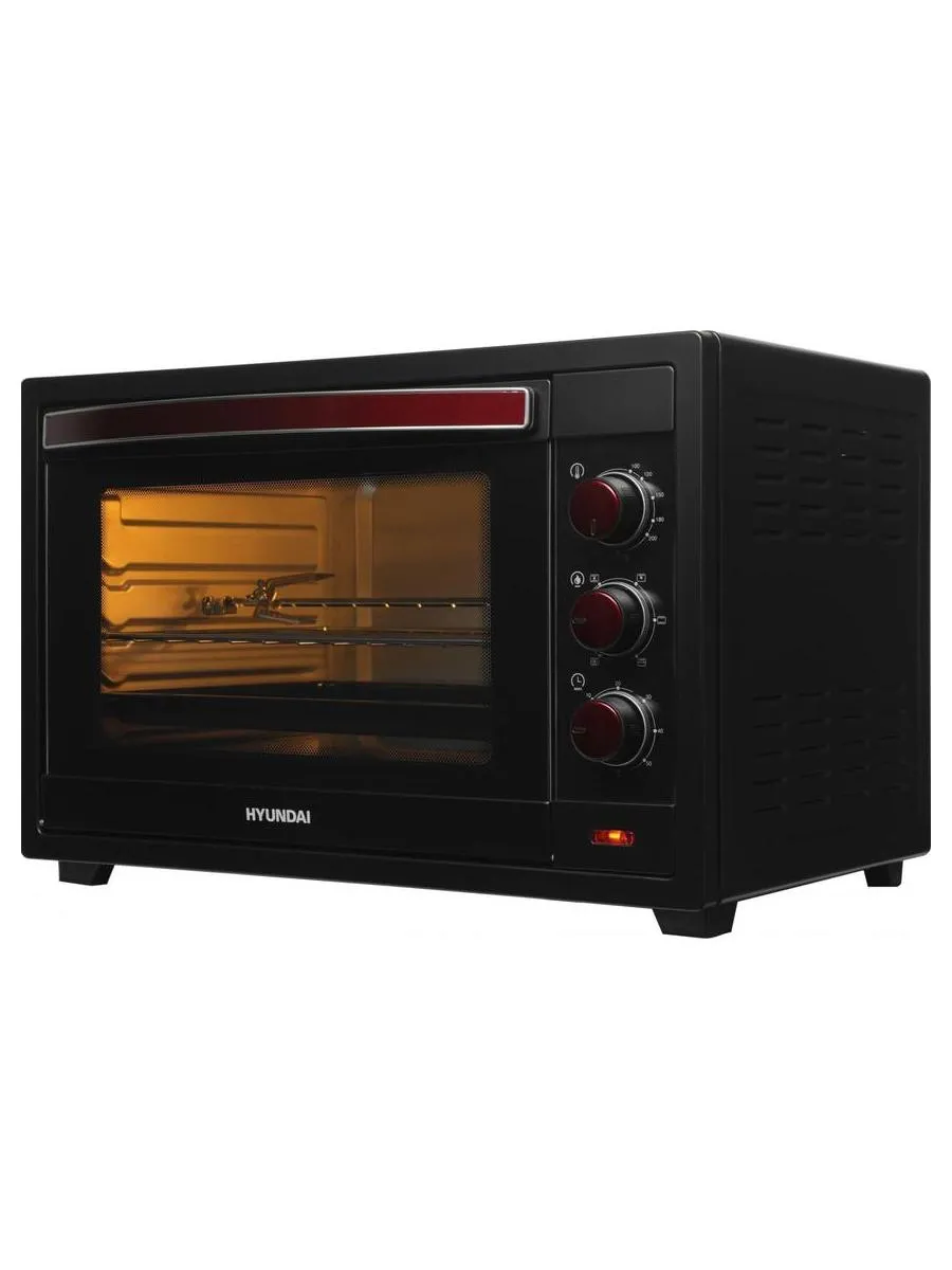 Мини-печь Hyundai MIO-HY102 50л. 2000Вт черный/красный - фото 13