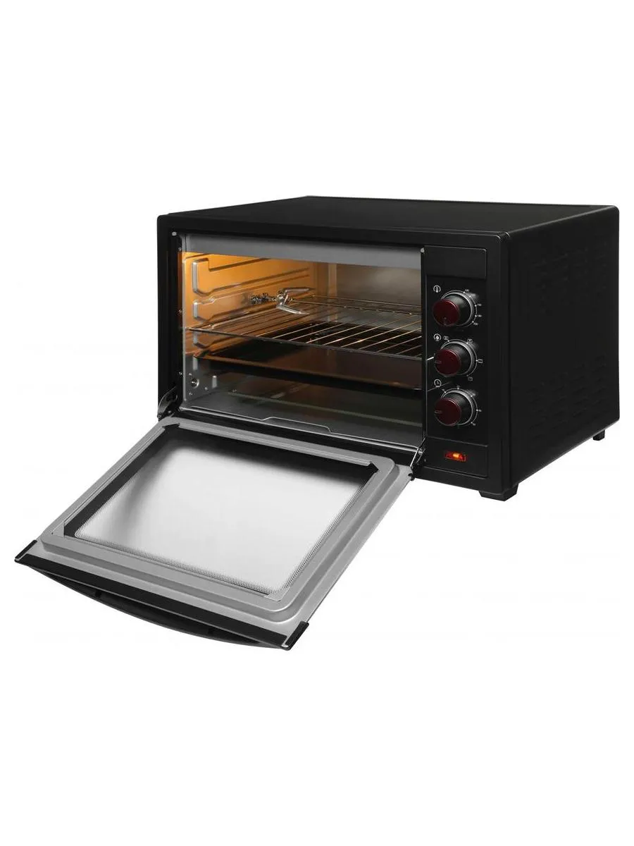 Мини-печь Hyundai MIO-HY102 50л. 2000Вт черный/красный - фото 14