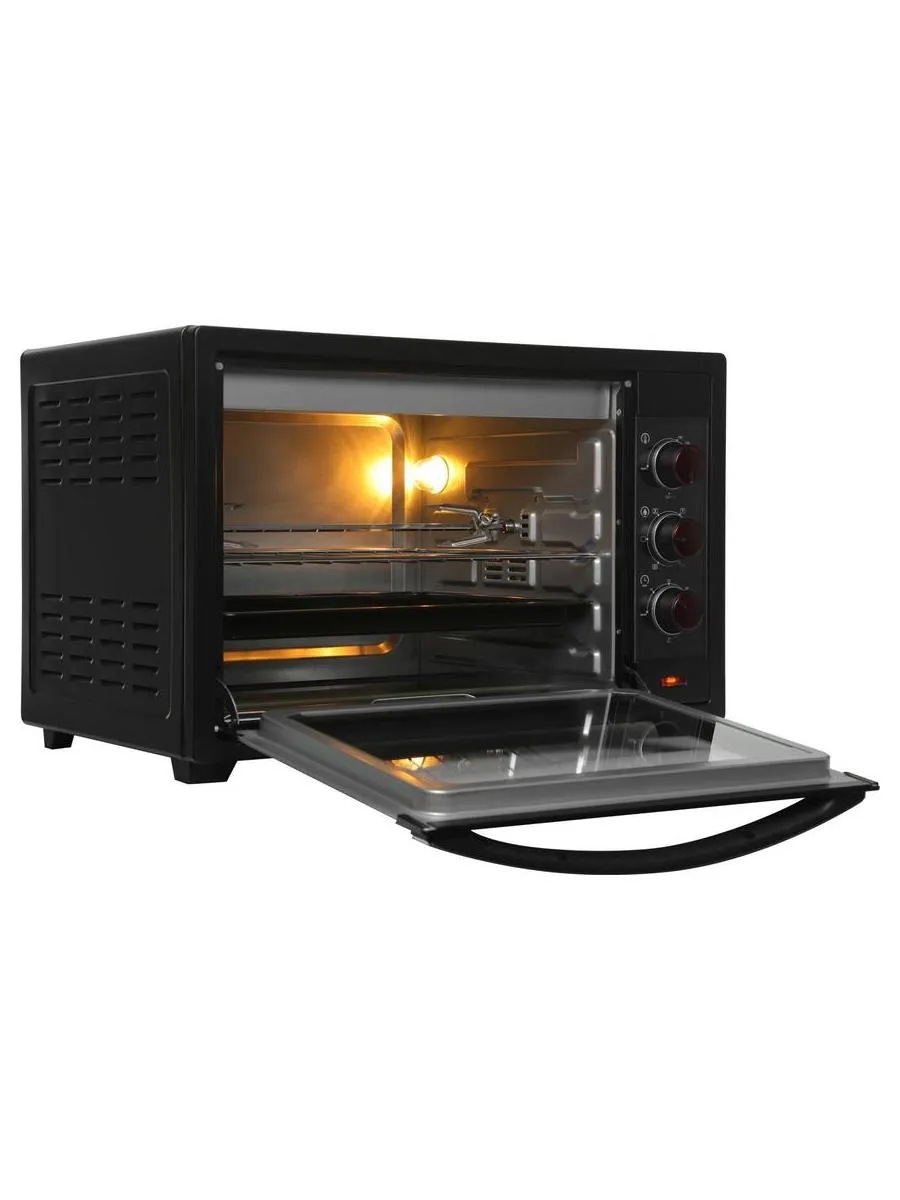 Мини-печь Hyundai MIO-HY102 50л. 2000Вт черный/красный - фото 17