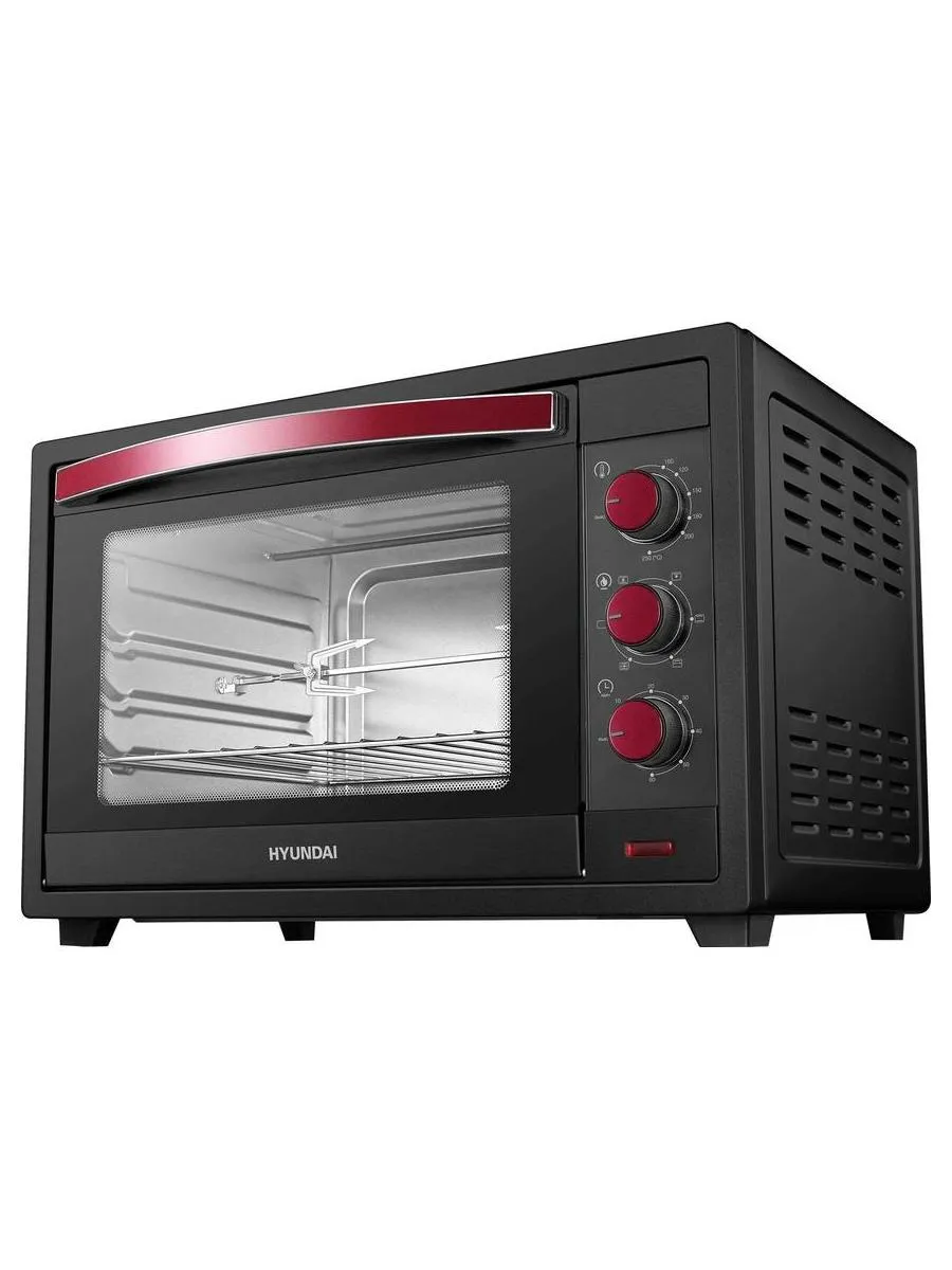 Мини-печь Hyundai MIO-HY102 50л. 2000Вт черный/красный - фото 2