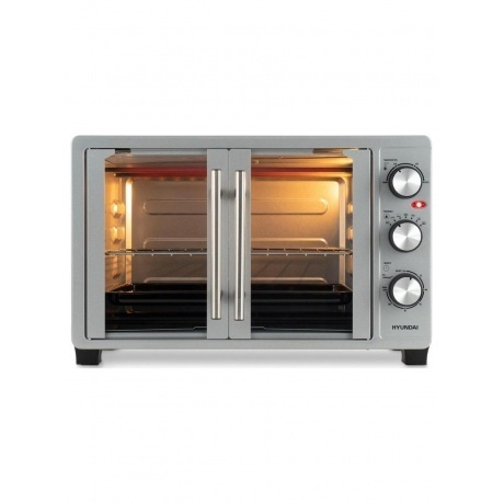 

Мини-печь Hyundai MIO-HY077 30л. 1500Вт серебристый