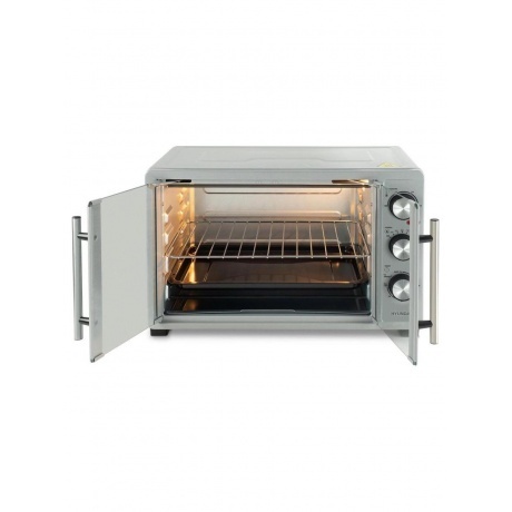 Мини-печь Hyundai MIO-HY077 30л. 1500Вт серебристый - фото 2