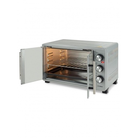 Мини-печь Hyundai MIO-HY077 30л. 1500Вт серебристый - фото 4