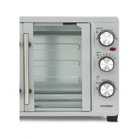 Мини-печь Hyundai MIO-HY077 30л. 1500Вт серебристый - фото 7
