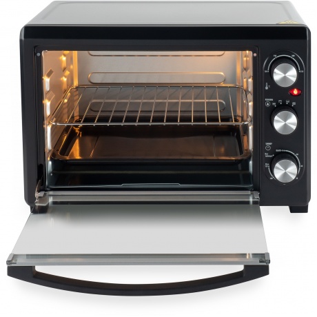 Мини-печь Hyundai MIO-HY073 26л. 1500Вт серебристый/черный - фото 2