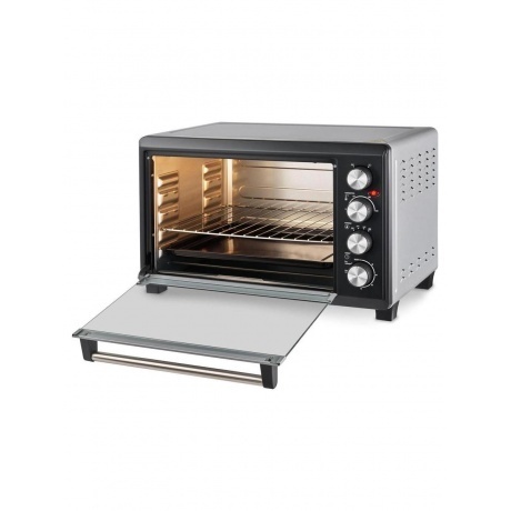 Мини-печь Hyundai MIO-HY075 38л. 2000Вт серебристый/черный - фото 5