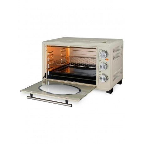 Мини-печь Hyundai MIO-HY084 33л. 1500Вт бежевый/хром - фото 9