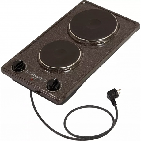 Плитка электрическая Лысьва ЭПБ 22 коричневый/рябчик - фото 4