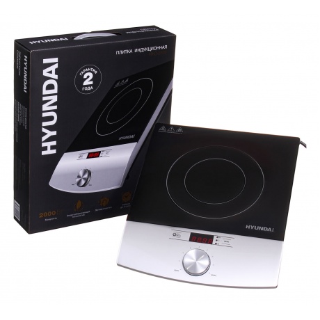 Плитка индкционная Hyundai HYC-0102 серебристый/черный - фото 15