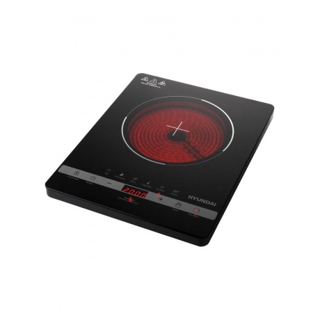 Плита Инфракрасная Hyundai HYC-0120 черный стеклокерамика (настольная) - фото 3