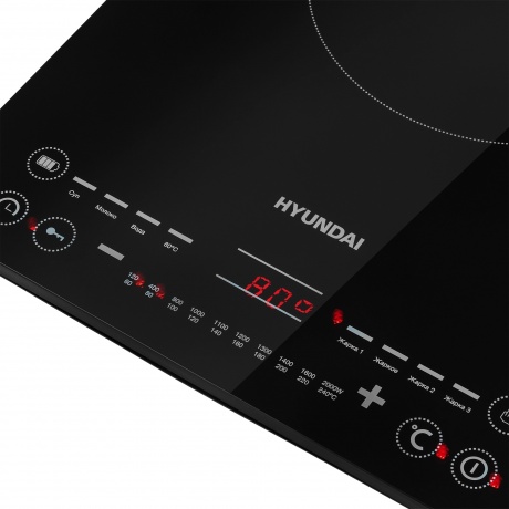 Плитка индкционная Hyundai HYC-0110 черный/серебристый - фото 4