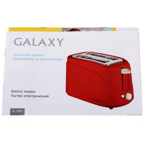 Тостер Galaxy GL2902, красный - фото 7