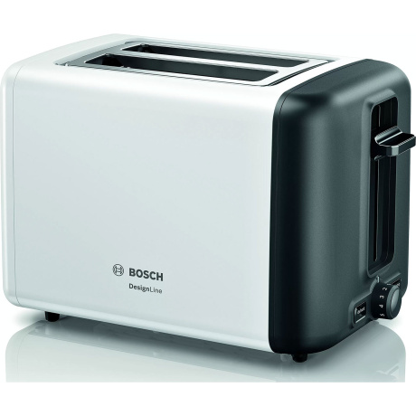 Тостер Bosch TAT3P421 960 Вт, подогрев, размораживание, белый/черный (TAT3P421)