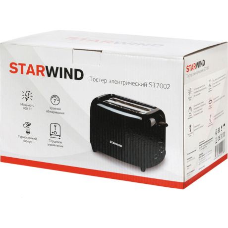 Тостер Starwind ST7002 черный - фото 8