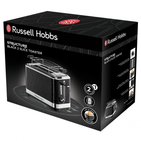 Тостер Russell Hobbs 28091-56 Structure 2S Toaster Black - фото 3