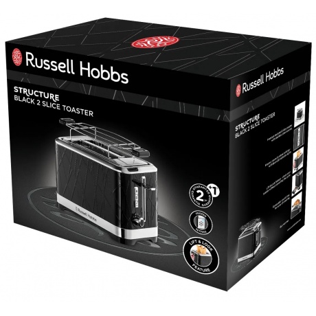 Тостер Russell Hobbs 28091-56 Structure 2S Toaster Black - фото 7
