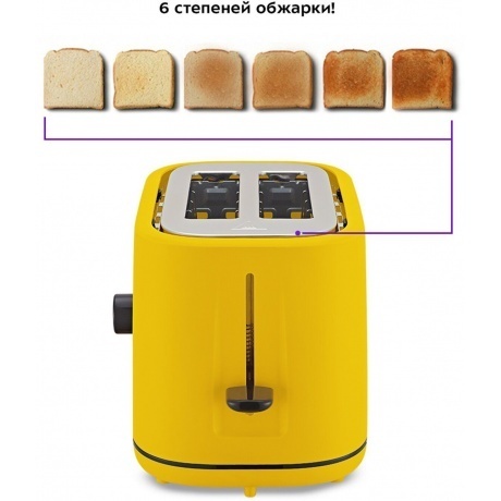 Тостер Kitfort КТ-4093-1 желтый - фото 5
