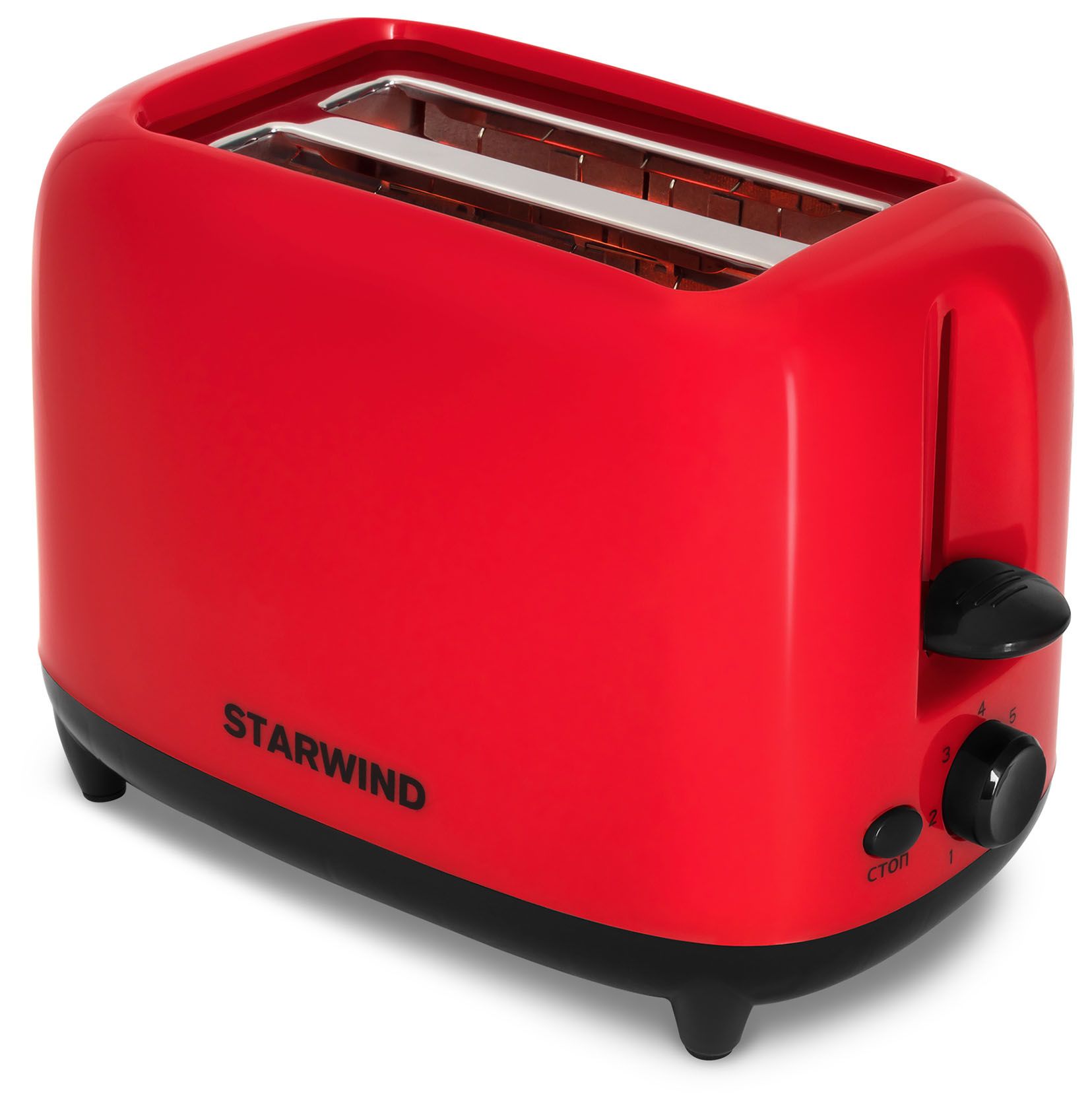 Тостер Starwind ST7003 700Вт красный/черный - фото 1