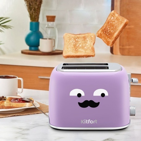 Тостер Kitfort КТ-6218-3 лавандовый - фото 4
