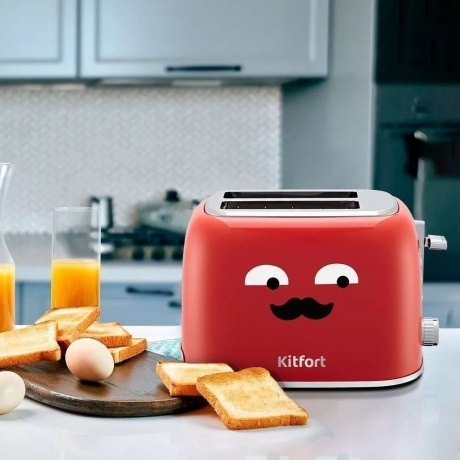 Тостер Kitfort КТ-6218-1 красный - фото 2