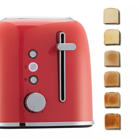 Тостер Kitfort КТ-6218-1 красный - фото 3