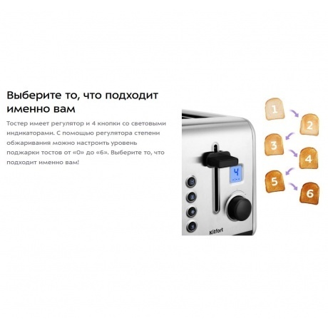 Тостер Kitfort КТ-6412 - фото 9