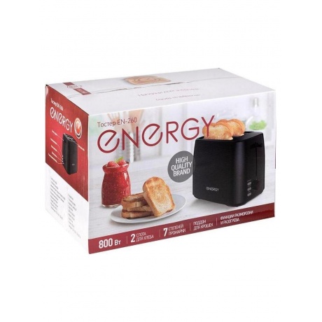 Тостер Energy EN-260, 800 Вт, черный - фото 4