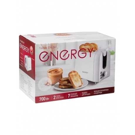 Тостер Energy EN-261, 700 Вт, белый - фото 5
