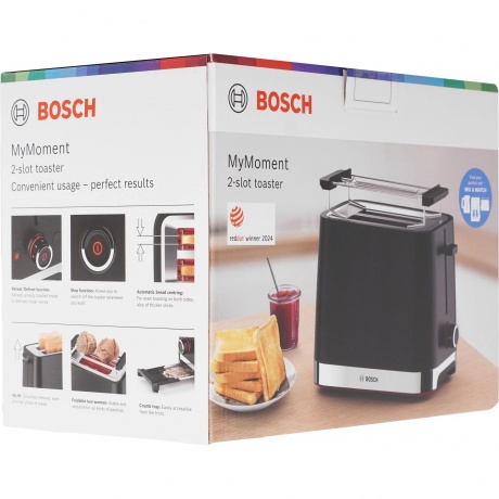 Тостер Bosch TAT4M223, черный - фото 8