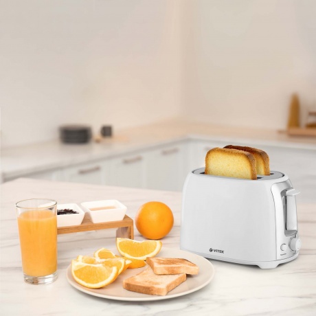 Тостер Vitek VT-1582 750Вт белый - фото 15