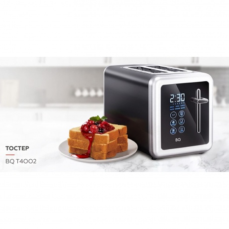 Тостер BQ T4002 Стальной-Черный - фото 3