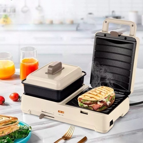 Бутербродница Kitfort КТ-6061-2 бежевый - фото 2