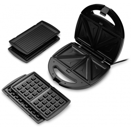 Сэндвичница Starwind SSW2346 750Вт черный/серебристый - фото 3