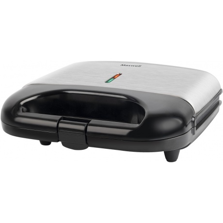 Сэндвичница Maxwell MW-1553 800Вт стальной/черный - фото 1
