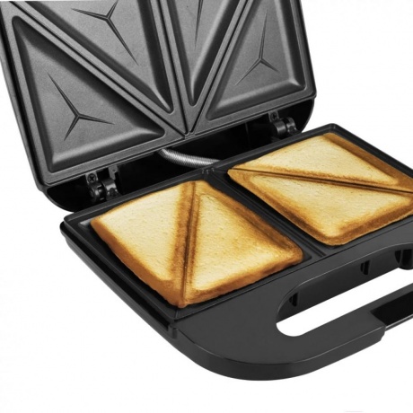 Сэндвичница Maxwell MW-1553 800Вт стальной/черный - фото 3