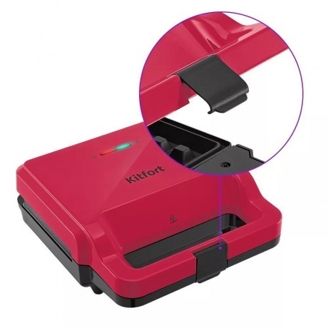 Вафельница Kitfort КТ-3610-1 малиновый - фото 2