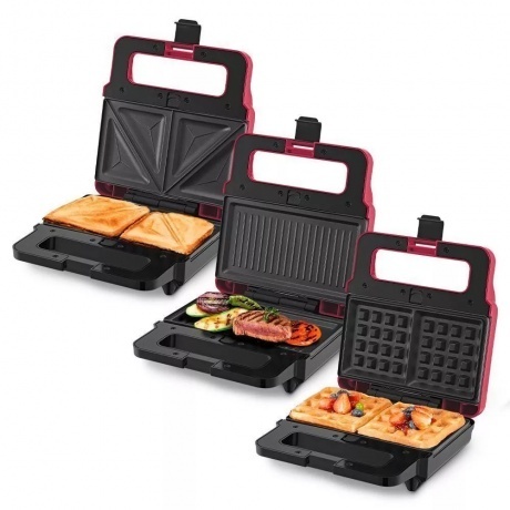 Вафельница Kitfort КТ-3610-1 малиновый - фото 6