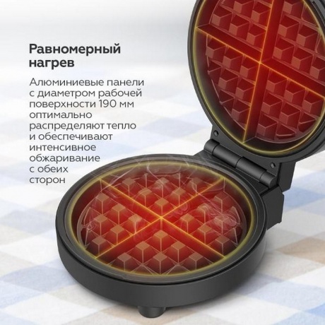 Вафельница BQ ST1009 Черный-Стальной WAFFLE - фото 6