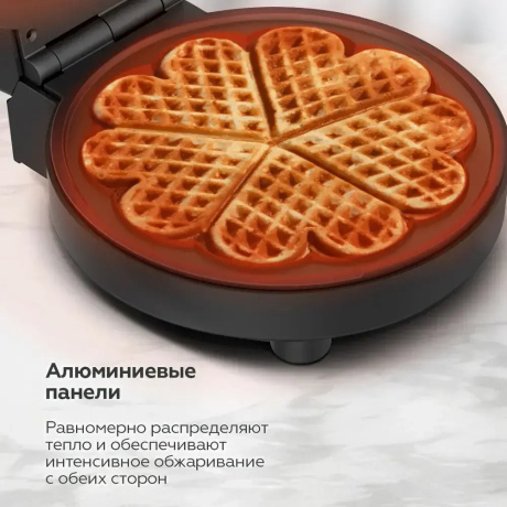 Вафельница BQ ST1010 Черный-Стальной WAFFLE - фото 8