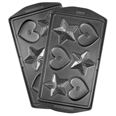 Панель для мультипекаря Redmond RAMB-24 Сердечки и звёздочки черный - фото 1