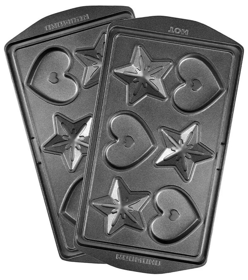 Панель для мультипекаря Redmond RAMB-24 Сердечки и звёздочки черный - фото 1